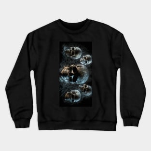 Skull Series Light Fire Art Crewneck Sweatshirt